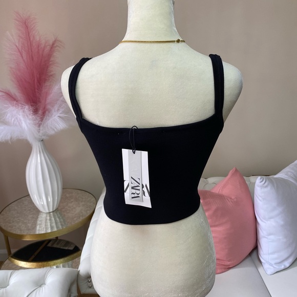 ZARA WOMEN’S BLACK TOP SIZE S - Picture 3 of 7